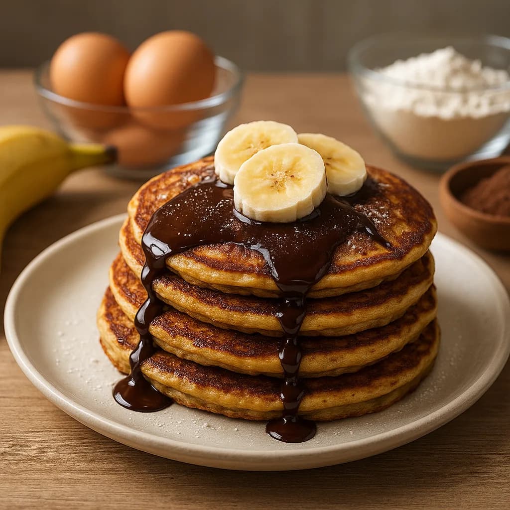 Panquecas de Banana e Chocolate