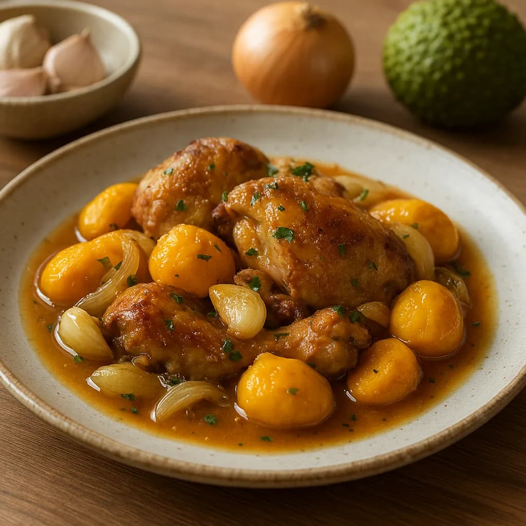 Galinha Caipira com Pequi