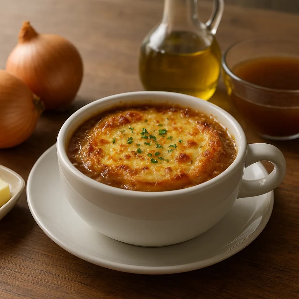 Sopa de Cebola Gratinada