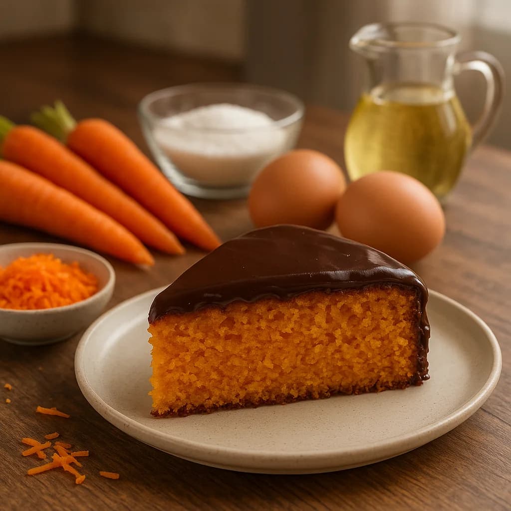 Bolo de Cenoura com Cobertura de Chocolate