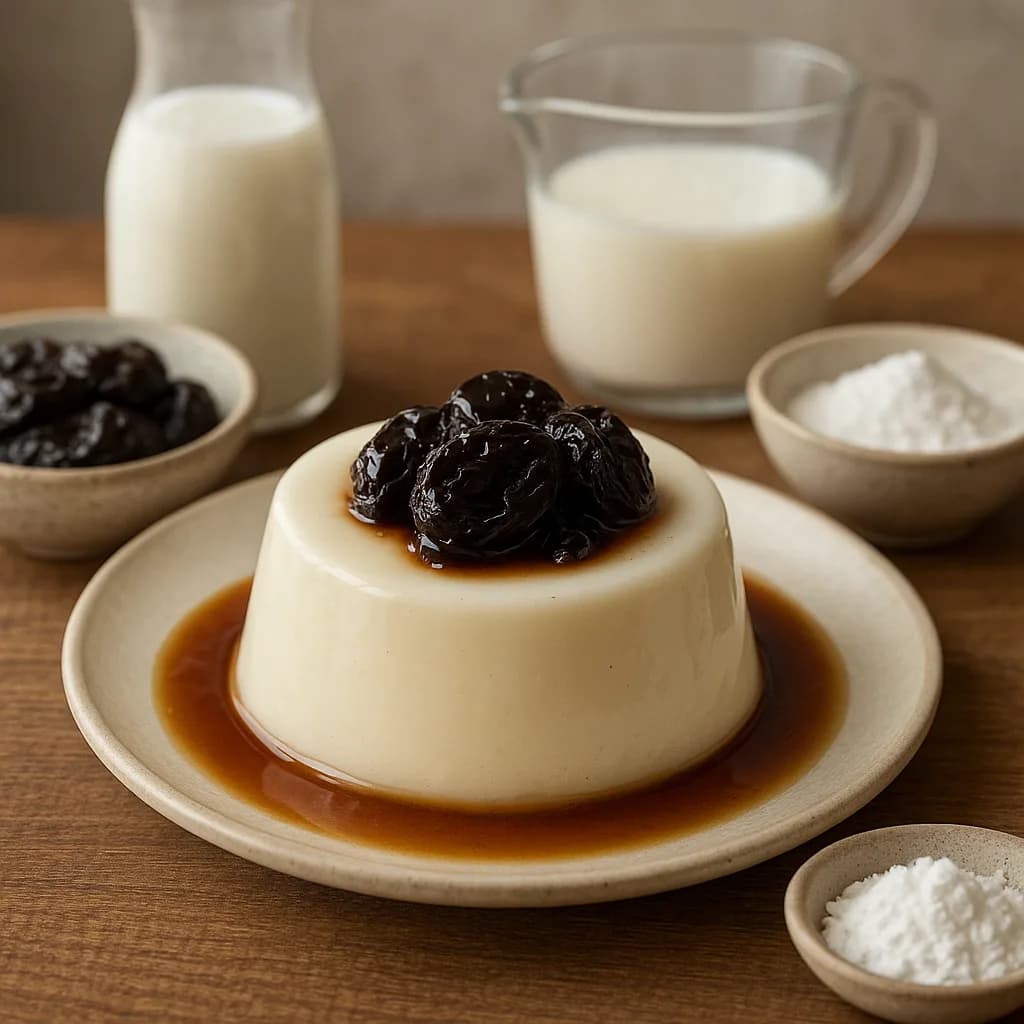 Manjar Branco com Ameixa