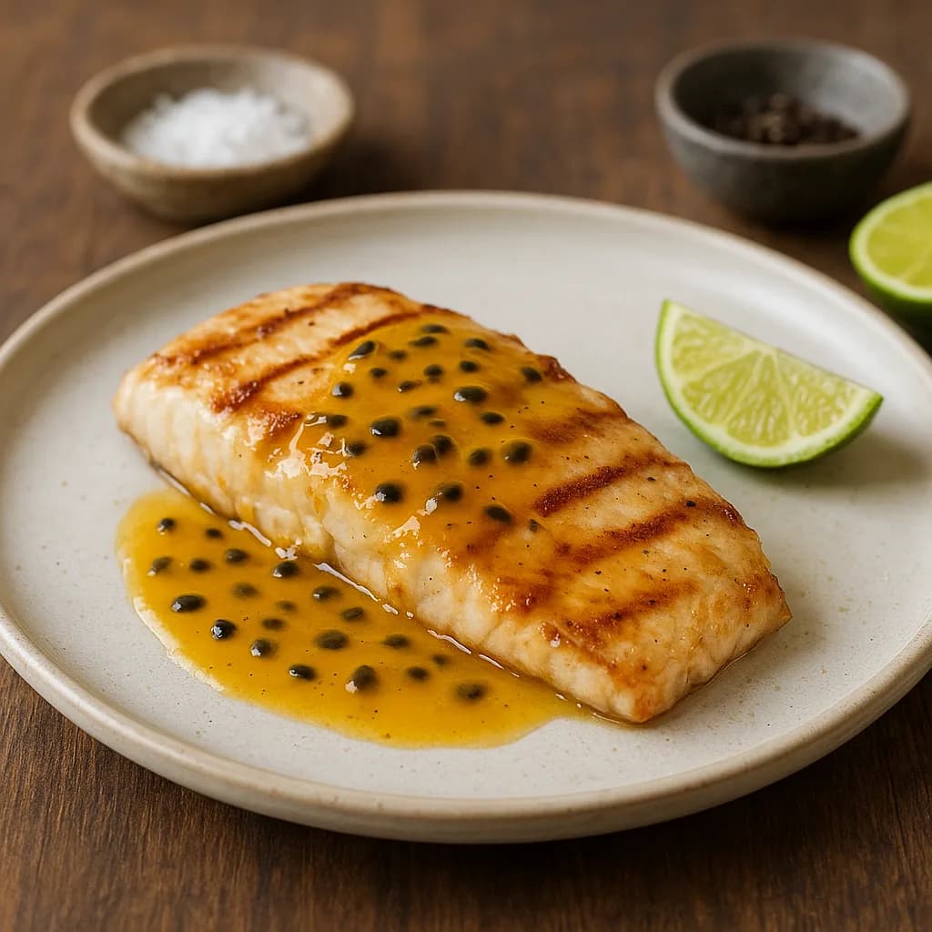 Peixe Grelhado com Molho de Maracujá