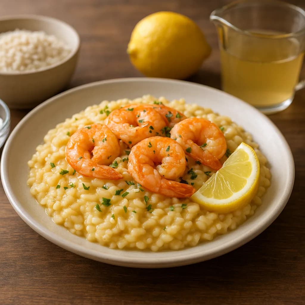 Risoto de Camarão com Limão Siciliano