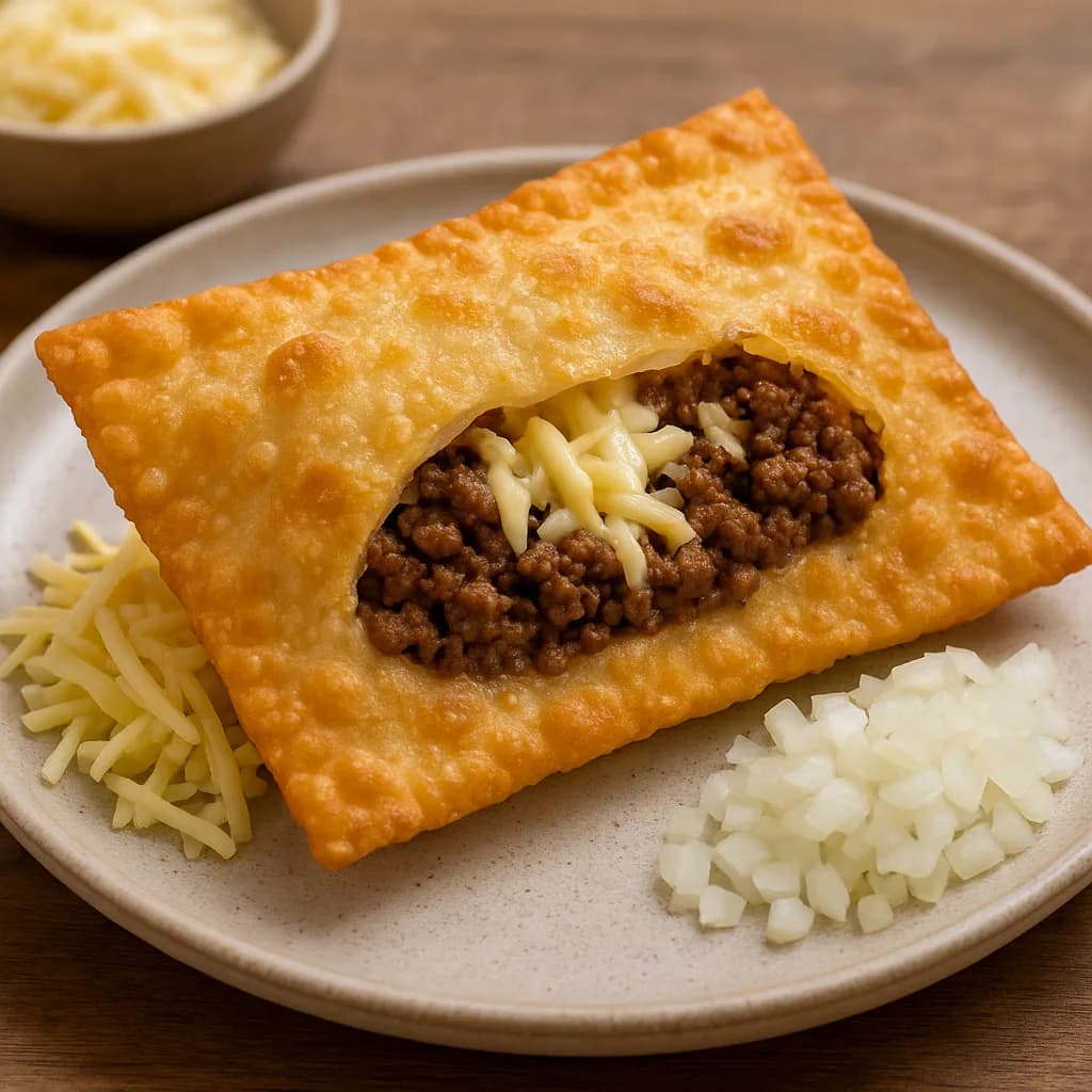 Pastel de Feira de Carne e Queijo