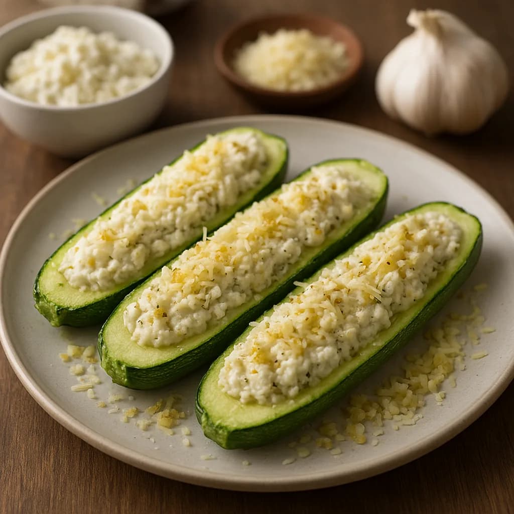 Abobrinha Recheada com Ricota