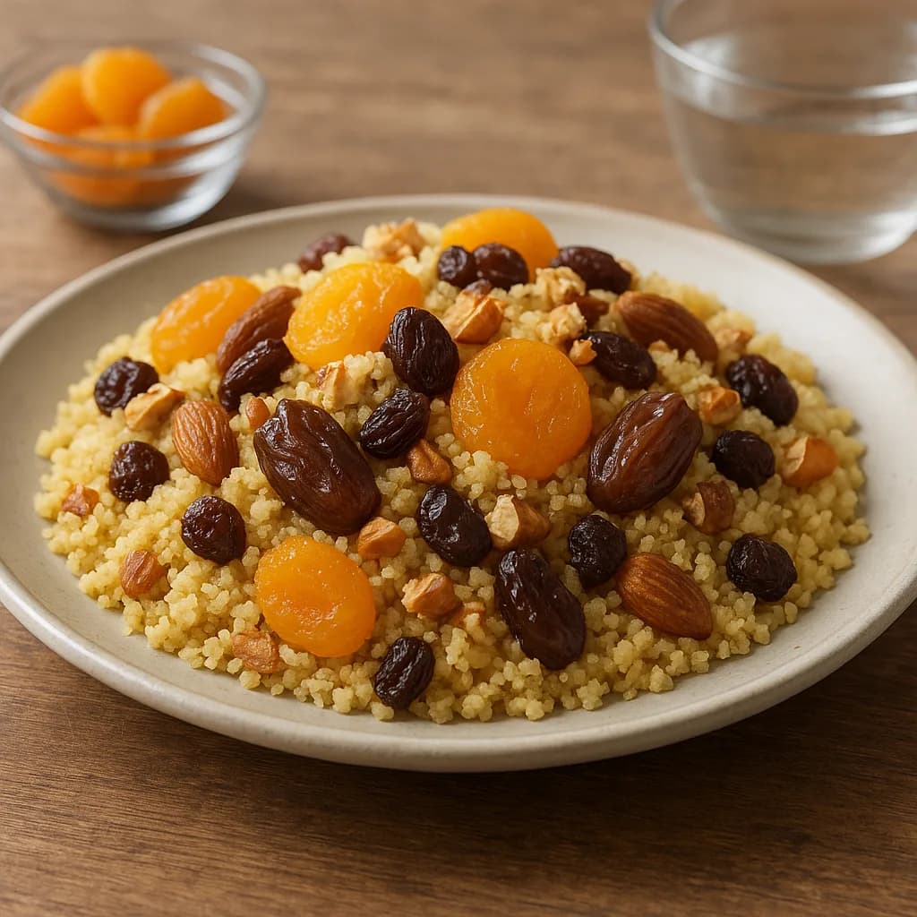 Cuscuz Marroquino com Frutas Secas